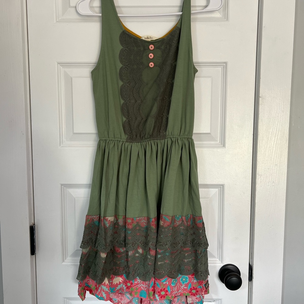 Matilda Jane Green Sleeveless Scoop Neck Sundress